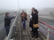 ...La presentaci�n tuvo lugar en mitad del puente internacional