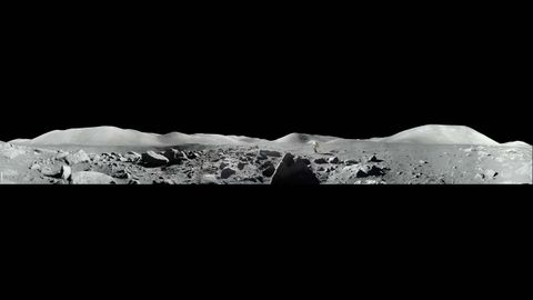Imagen de la superficie lunar tomada por el Apolo 17