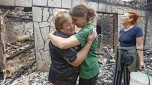 San Vicente de Leira, en Vilamartn, despus de los incendios