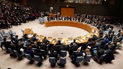 Reunión del Consejo de Seguridad de la ONU en Nueva York, en una imagen de archivo.