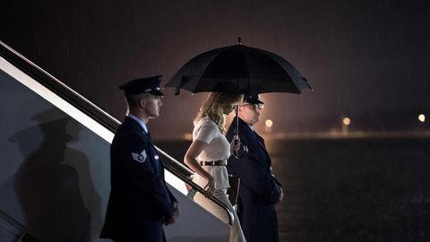 Ivanka Trump a su llegada a la base de la fuerza area Andrews en Maryland (Estados Unidos).