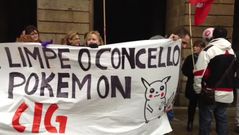 Concentraci�n de la CIG para solicitar que se anule el concurso de limpieza del Concello de Santiago
