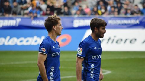 Susaeta y Erice durante el Real Oviedo-N�stic