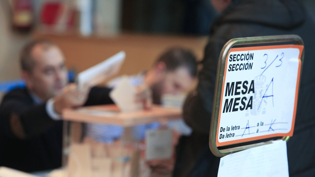 Mesa electoral, en una imagen de archivo