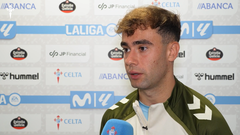 El jugador del Celta �lvaro N��ez, tras el partido ante el Elche.