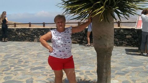 Teresa Feijoo en Fuerteventura.