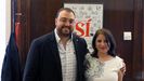 Adrián Barbón y Adriana Lastra tras el triunfo de la moción de censura