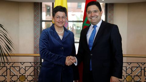 La ministra de Asuntos Exteriores, Arancha Gonzlez Laya, se reuni este viernes en Rabat con su homlogo marroqu, Nasser Bourita