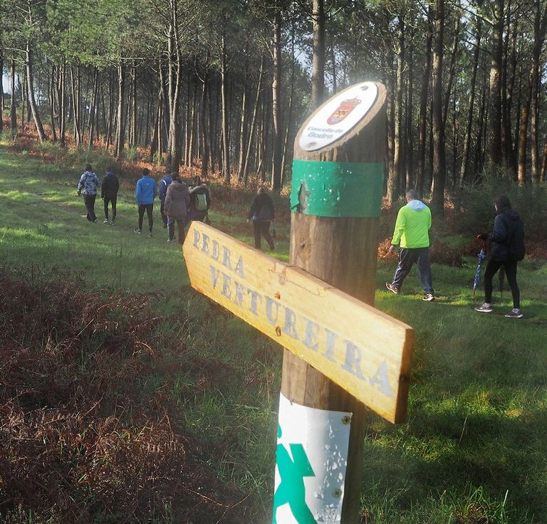 Indicadores en la ruta al mirador