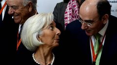 El presidente de Iberdrola habla con Lagarde en Bilbao