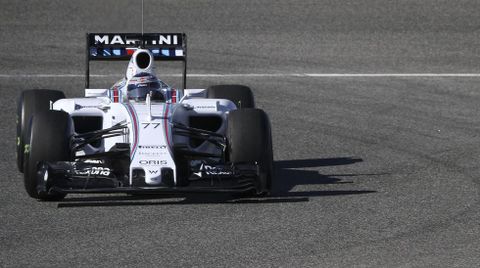 Valteri Bottas, durante la primera serie de entrenamientos en Jerez, pilotando su Williams.