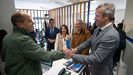 A la derecha, el presidente de la Xunta, Alfonso Rueda, en el polo de emprendimiento de A Fonsagrada este mircoles