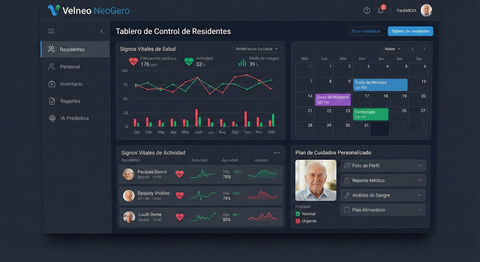 Imagen de la aplicaci�n de Velneo para las residencias