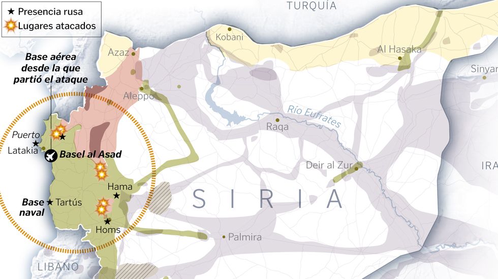 Aviones rusos atacan Siria