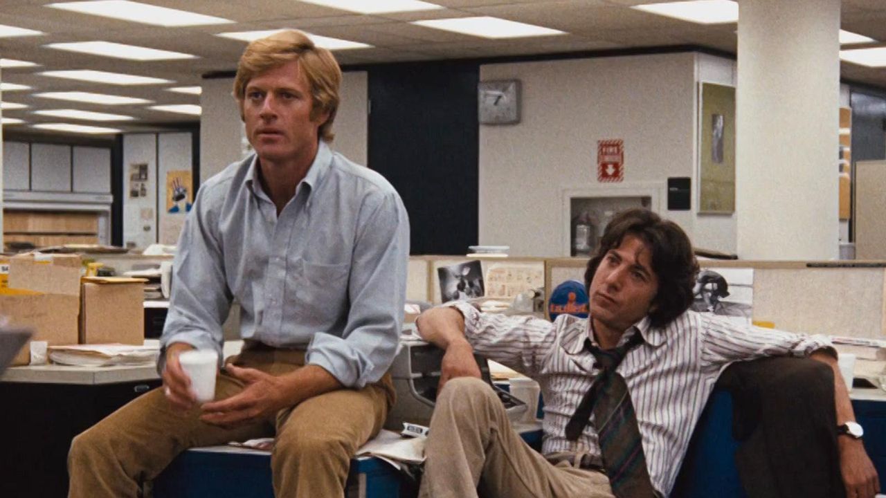 Robert Redford y Dustin Hoffman en �Todos los hombres del presidente�