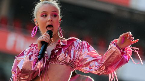 La cantante Zara Larsson en un concierto ofrecido en el 2019 en Lisboa
