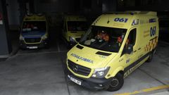 Imagen de archivo de ambulancias en el Chuac