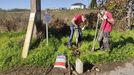 Trabajos de señalización de la Vía Künig en el municipio de Lugo en el pasado otoño
