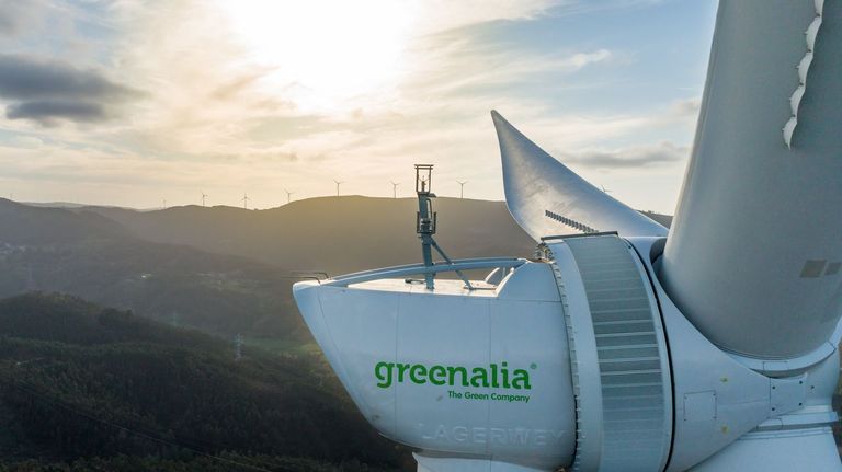 Imagen de un parque eólico de Greenalia en la comunidad gallega