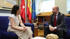 El presidente de la Asamblea de Madrid, Juan Trinidad, se rene con la candidata del PP a la Presidencia de la Comunidad, Isabel Daz Ayuso