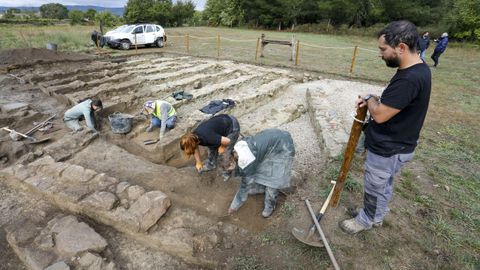 Otro aspecto de las excavaciones realizadas durante las dos últimas semanas en el yacimiento romano de Proendos