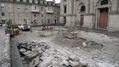 Las obras de mejora del pavimento del atrio de la Catedral estarn finalizadas antes de la Semana Santa