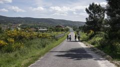 Camino que comunica Rabal, en Ombra, con la frontera portuguesa, en el que ocurri el accidente de tractor