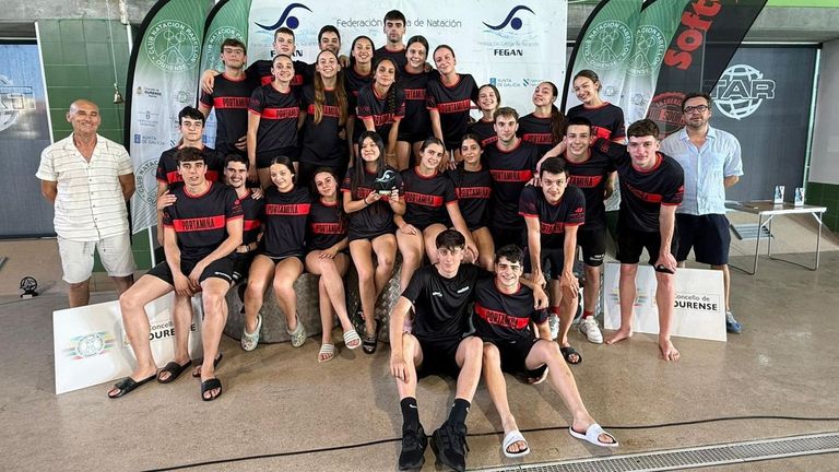 El Club Natación Porta Miñá de Lugo se proclama campeón de Galicia absoluto y júnior