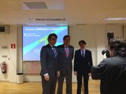 Momento de la presentaci�n del Encontro hoy en la sede de la Diputaci�n