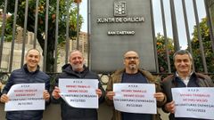 Profesores tcnicos de FP protestando ante la Xunta