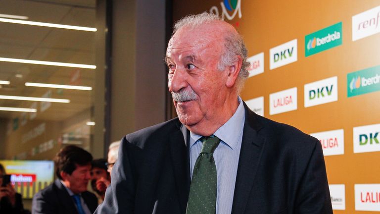Vicente del Bosque en un acto