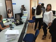 Visita de autoridades judiciales esta ma�ana  al juzgado de preferentes 
