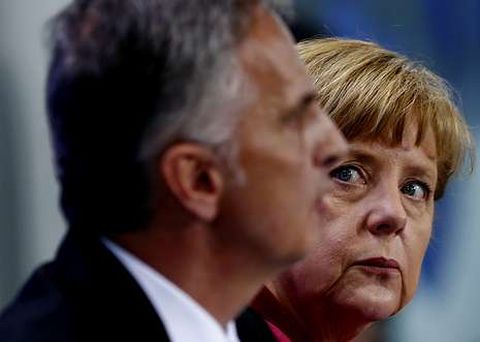 Merkel atiende al presidente suizo tras entrevistarse con l en Berln.