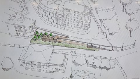 Presentación de como será el muro de Cidade de Viveiro