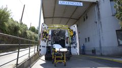 Entrada del servicio de urgencias del hospital Montecelo, en Pontevedra