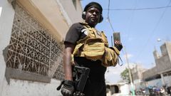 El líder de las pandillas criminales de Haití, «Barbecue» Cherizier, ayer en Puerto Príncipe, la capital haitiana.