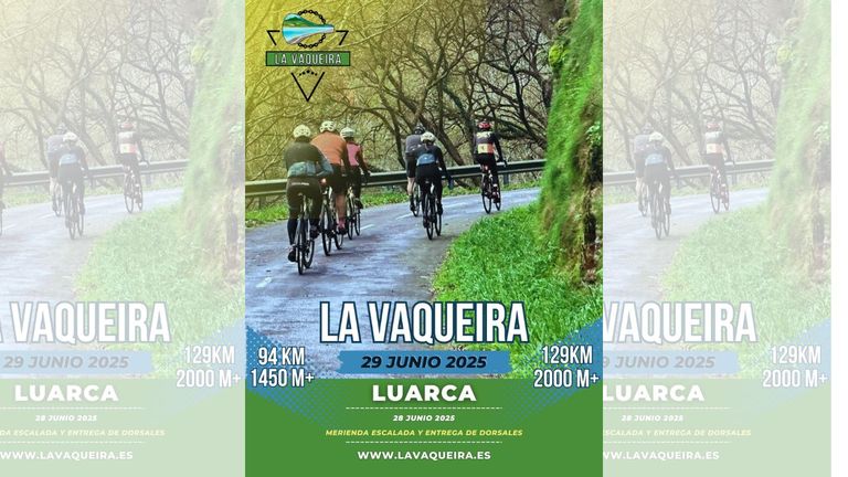 Cartel de la cicloturista La Vaqueira