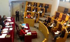 Imagen del pleno de la Diputaci�n de esta ma�ana 