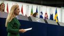 Kadri Simson, comisaria de Energía, en el Parlamento Europeo