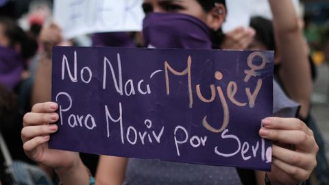 Foto de archivo de una manifestacin en contra de la violencia machista.