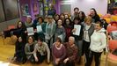 Representantes de las organizaciones firmantes del manifiesto feminista en la Casa de Encuentros de las Mujeres de Gijn