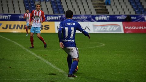 Pereira en el partido Real Oviedo-Lugo
