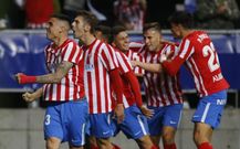 Celebraci�n gol Real Sporting