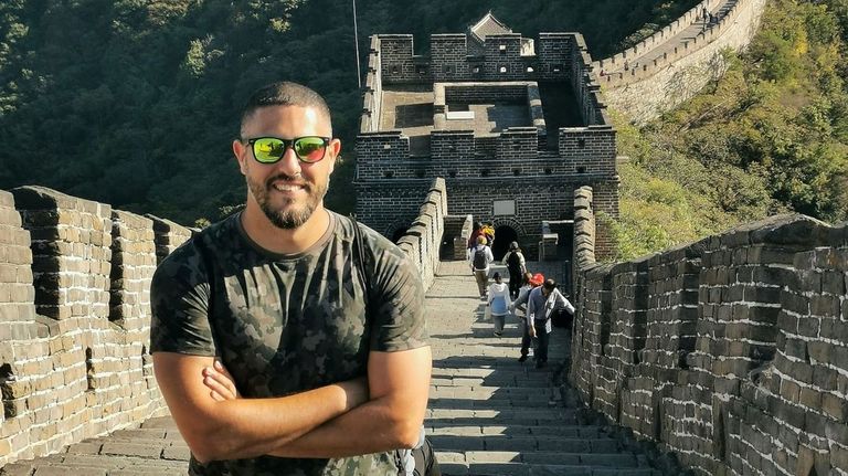 En la muralla china.