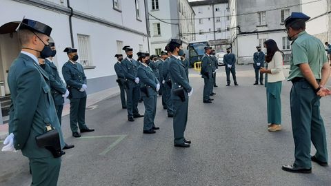 El acto de incorporación de los guardias civiles en prácticas, en la Comandancia de Lugo