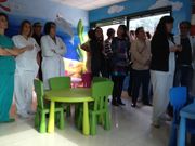 El personal se encarg� de pintar la sala.