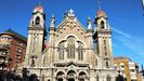 Iglesia de San Juan. Arriba se puede observar el andamio 