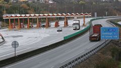 Cabinas de peaje de la autopista AP-9 en Alba (Pontevedra)