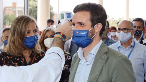 Pablo Casado, ayer en el congreso del PP de Valencia