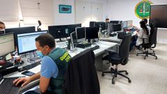 Oficina, en Sevilla, de la unidad especializada en narcotrfico de la Guardia Civil en Andaluca. Doniz